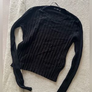 Bershka cropped kitted black sweater